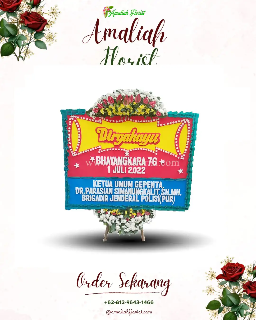 Papan Bunga HUT Ulang Tahun Sungai Betung